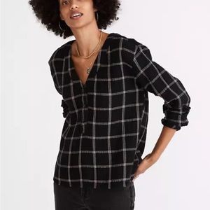 Madewell Lightspun Evert Top in Windowpane